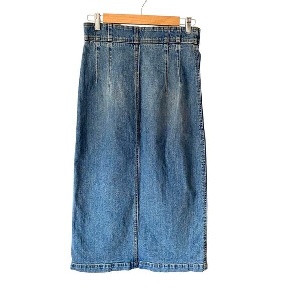 Pilcro Slim Denim Midi Skirt size 6 Anthropologie Button Front - Picture 6 of 10